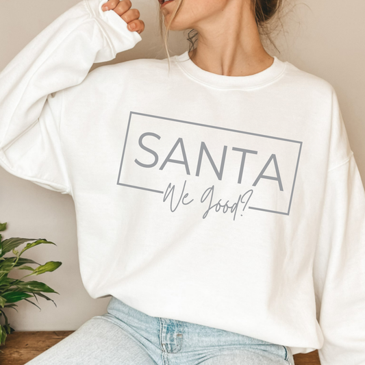 Santa, We good? in Metallic Platinum -