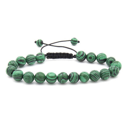 8MM Elastic Natural Stone Bracelets: Indian agate