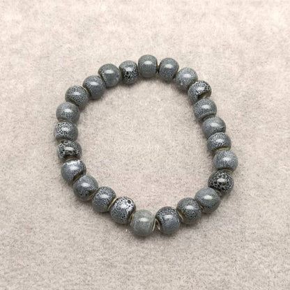 Multi-style Handmade Ceramic Beaded Elastic Rope Bracelet