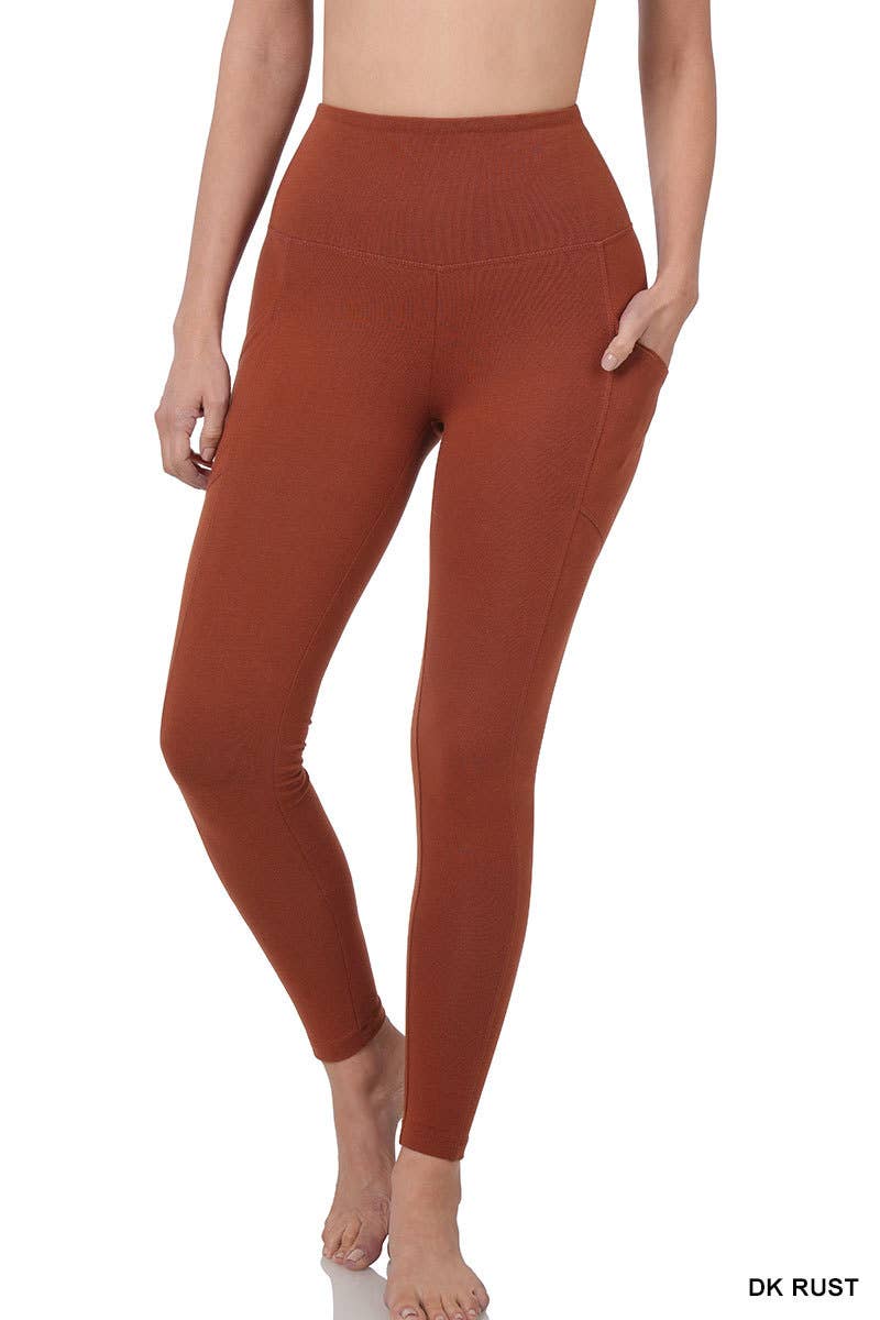 Dark Rust Full Length Leggings