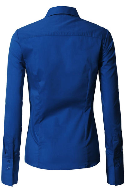 Button Down Long Sleeve Collared Shirt