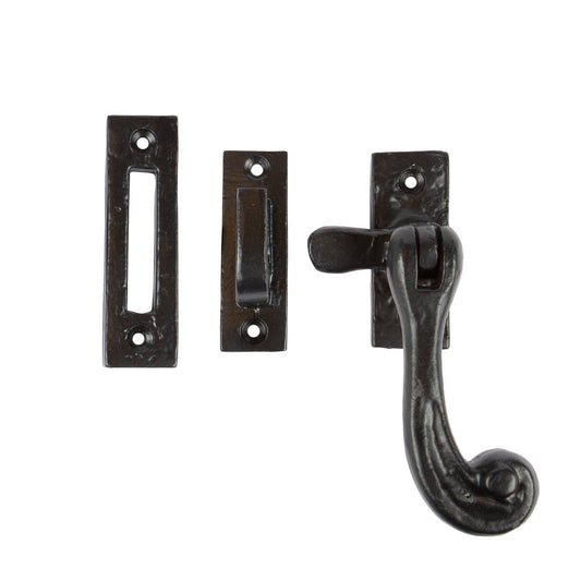 Right Hand Black Rustic Window Fastener  Hammer & Tongs