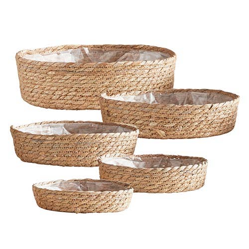 Short Lined Baskets S/5