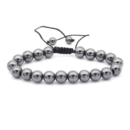 8MM Elastic Natural Stone Bracelets: Indian agate