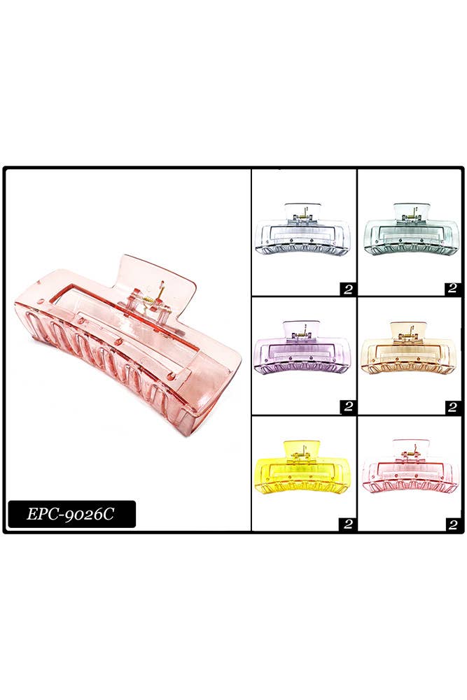 Solid Plastic Rectangle Hair Claw Clip