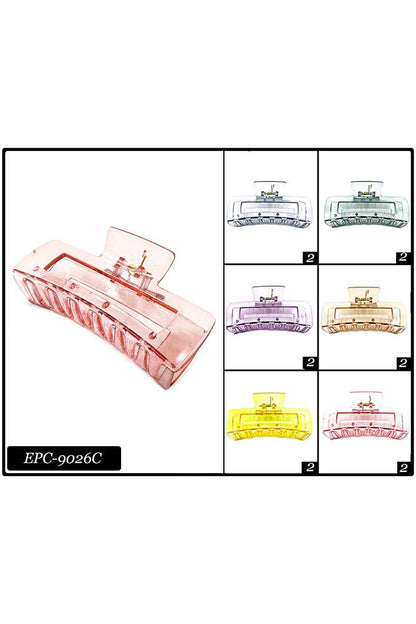 Solid Plastic Rectangle Hair Claw Clip