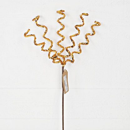 24in Fancy Spiral Stem Spray-Gold
