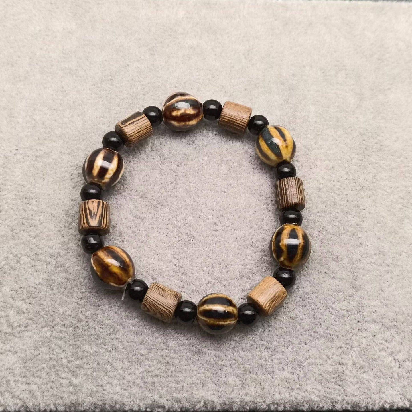 Multi-style Handmade Ceramic Beaded Elastic Rope Bracelet