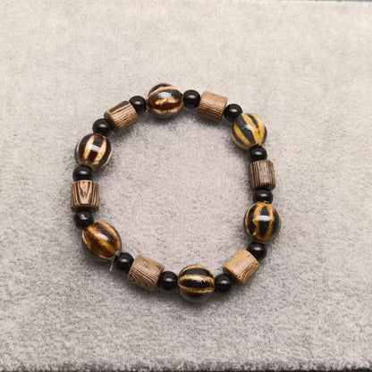 Multi-style Handmade Ceramic Beaded Elastic Rope Bracelet