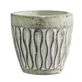 47th & Main Textured Round Cement Planter for Indoor or Outdoor Flowers Plants and More, Small
