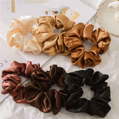 silk scrunchie wine