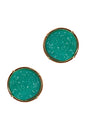 Glittered Druzy Round Post Earrings