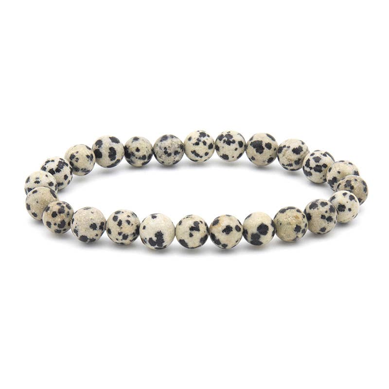 8MM Elastic Natural Stone Bracelets: Indian agate