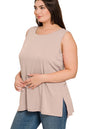 Plus Sleeveless Round Top