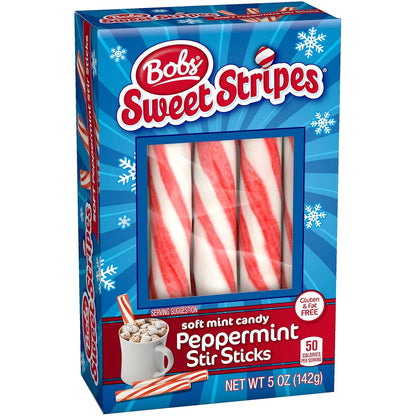 Sweet Stripes Soft Mint Candy Peppermint Stir Sticks