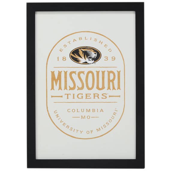 University of Missouri Badge Framed Wood Wall Decor