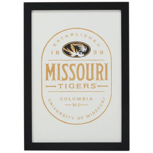 University of Missouri Badge Framed Wood Wall Decor