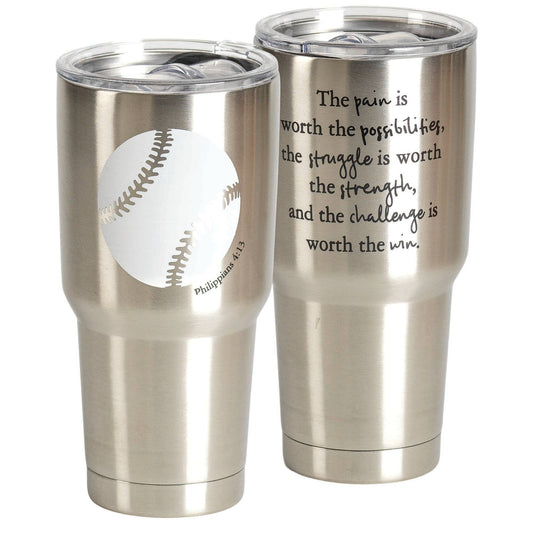 His Baseball Stainless Steel Tumbler 30 oz