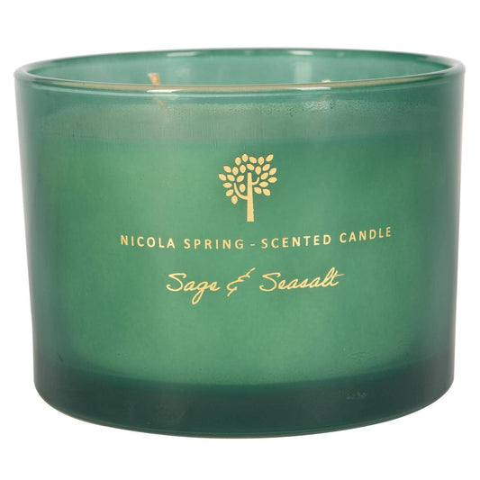 Double Wick Sage & Seasalt  Wax Candle