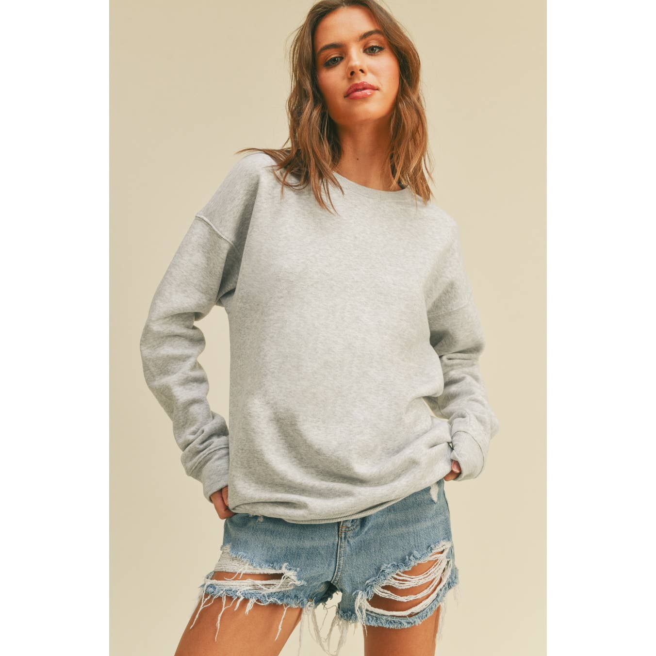 Blank Sweatshirt: BLACK, S