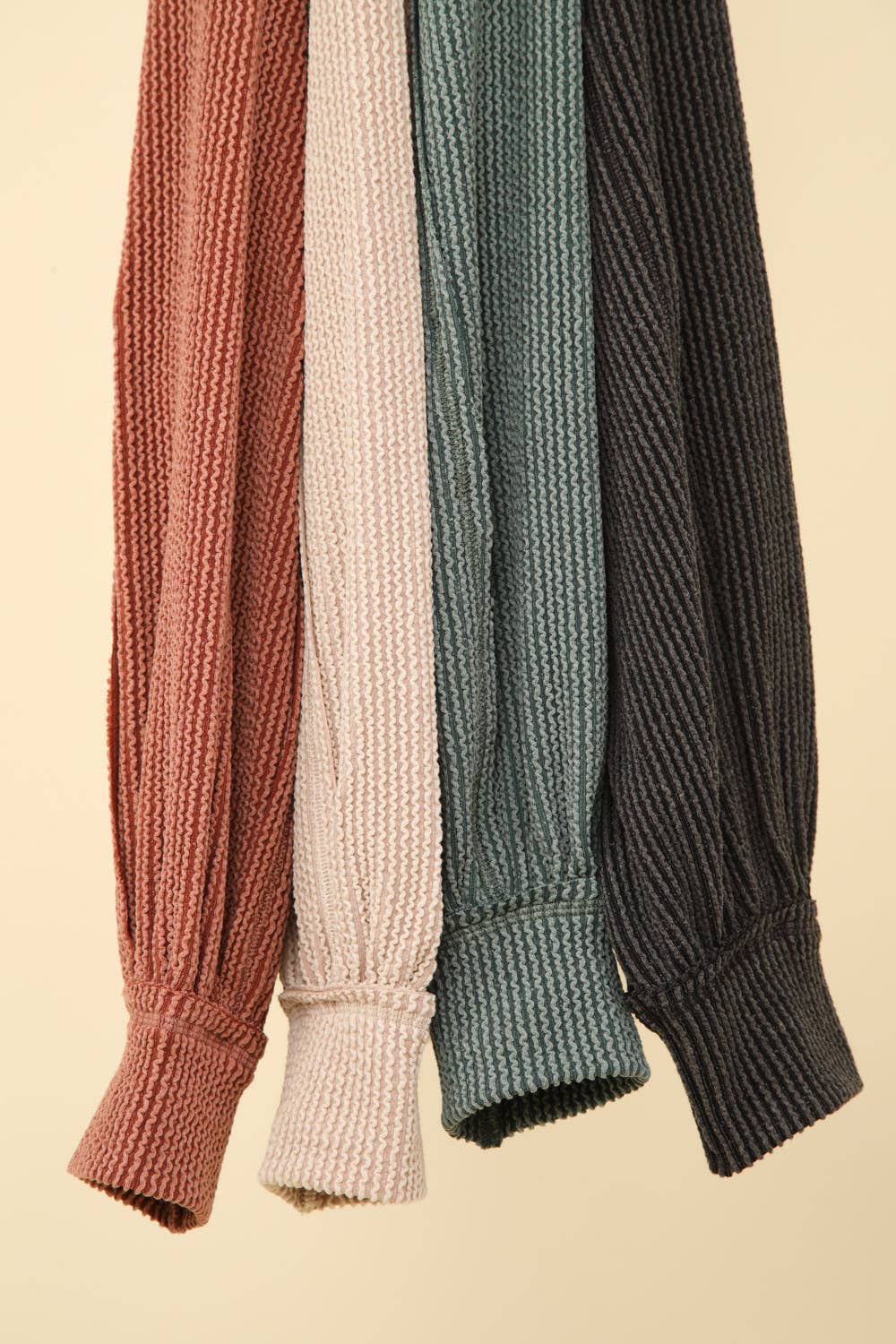 Two Tone Otto Ribbed Oversized Soft Top