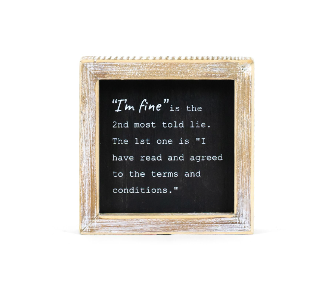 5x5x1.5 wood framed I'm Fine