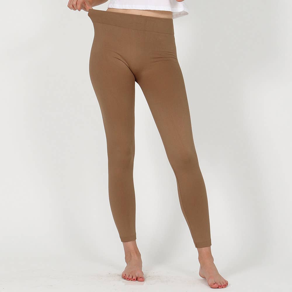 Solid full-length leggings