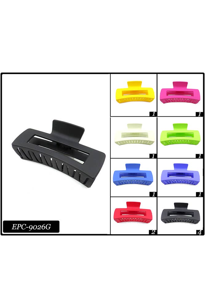 Solid Plastic Rectangle Hair Claw Clip
