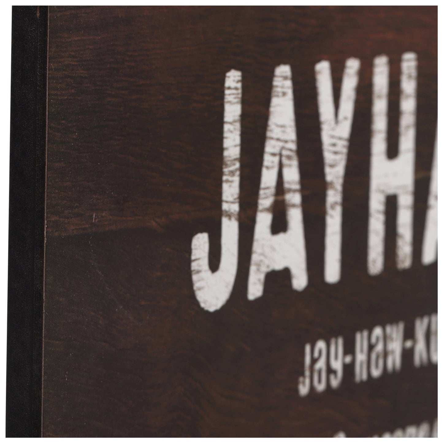 University of Kansas Jayhawker Definition Rustic Wood Sign