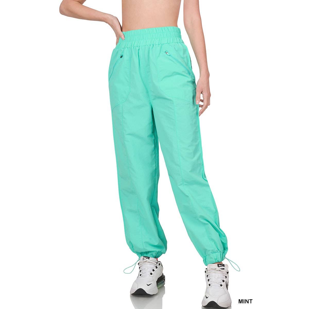 Mint Parachute Joggers