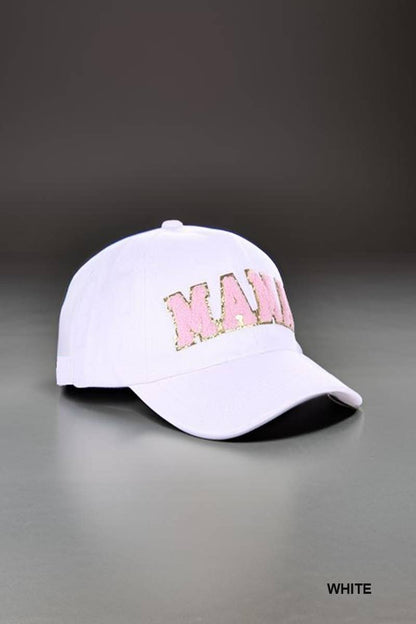 Mama Chenille Patch Cotton Baseball Cap Hat