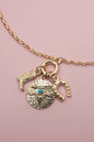 cluster charm necklace western horseshoe