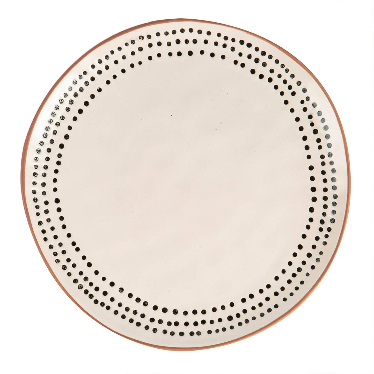 Nicola Spring Ceramic Spotted Rim Dinner Plate - 26cm