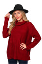 Women's High Neck Long Sleeves Knit Sweater