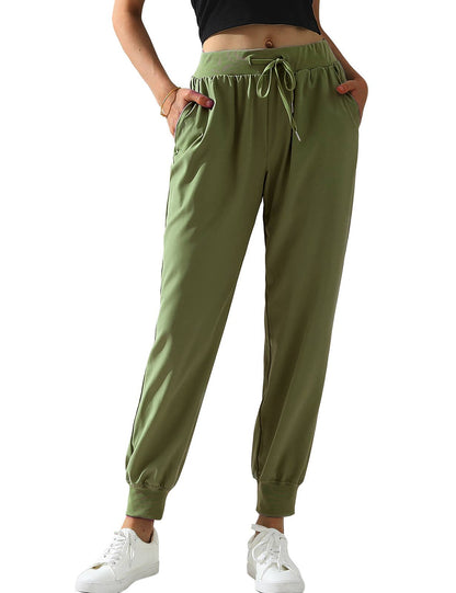 Elastic Band Waist With Side Pocket Pants
