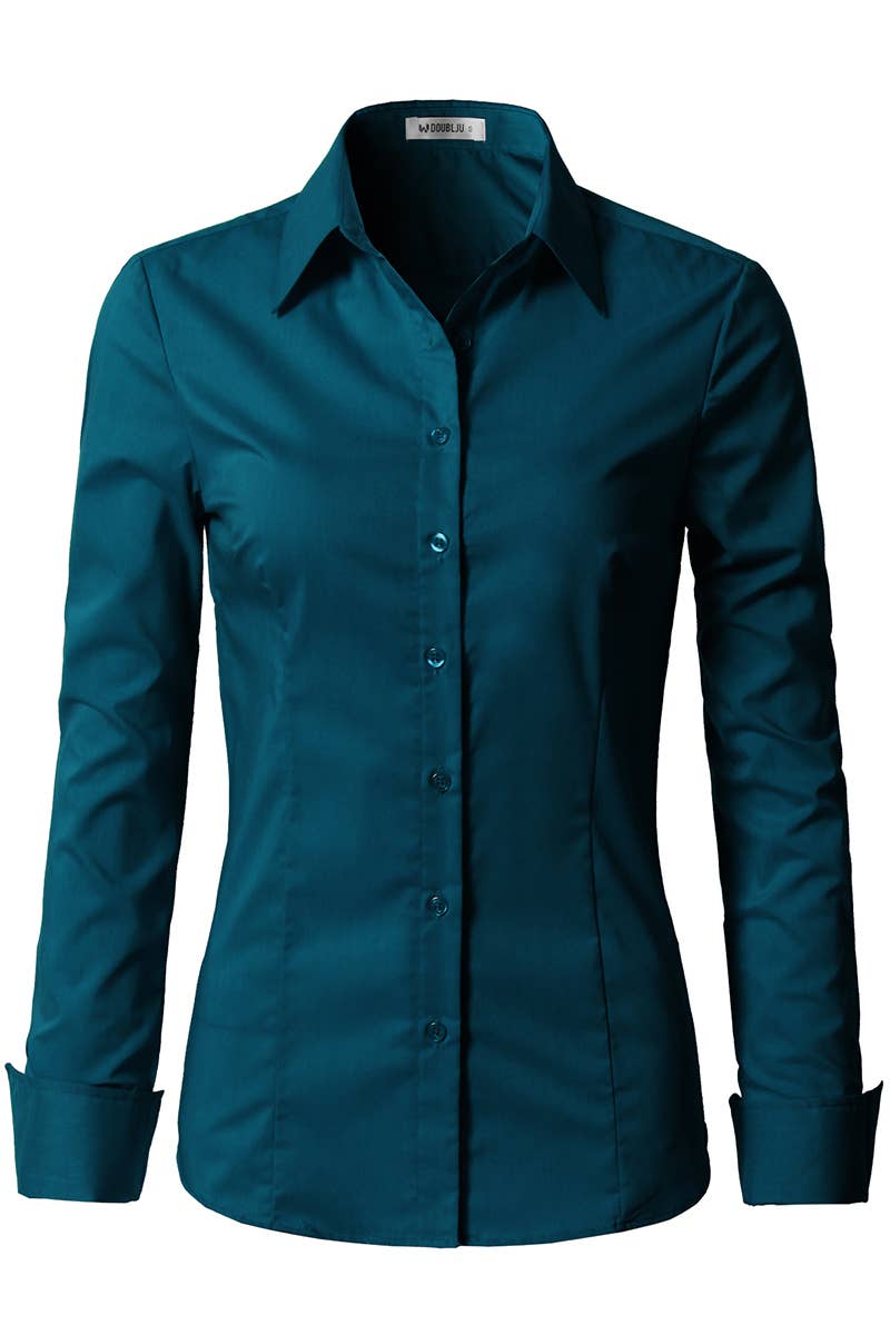 Button Down Long Sleeve Collared Shirt