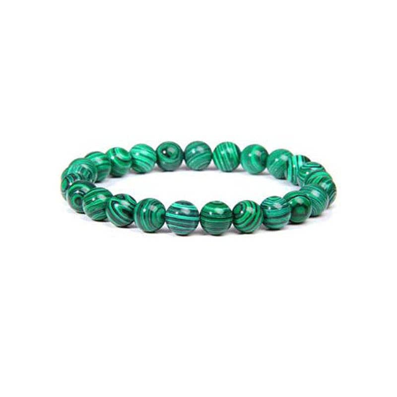 8MM Elastic Natural Stone Bracelets: Indian agate