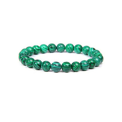 8MM Elastic Natural Stone Bracelets: Indian agate