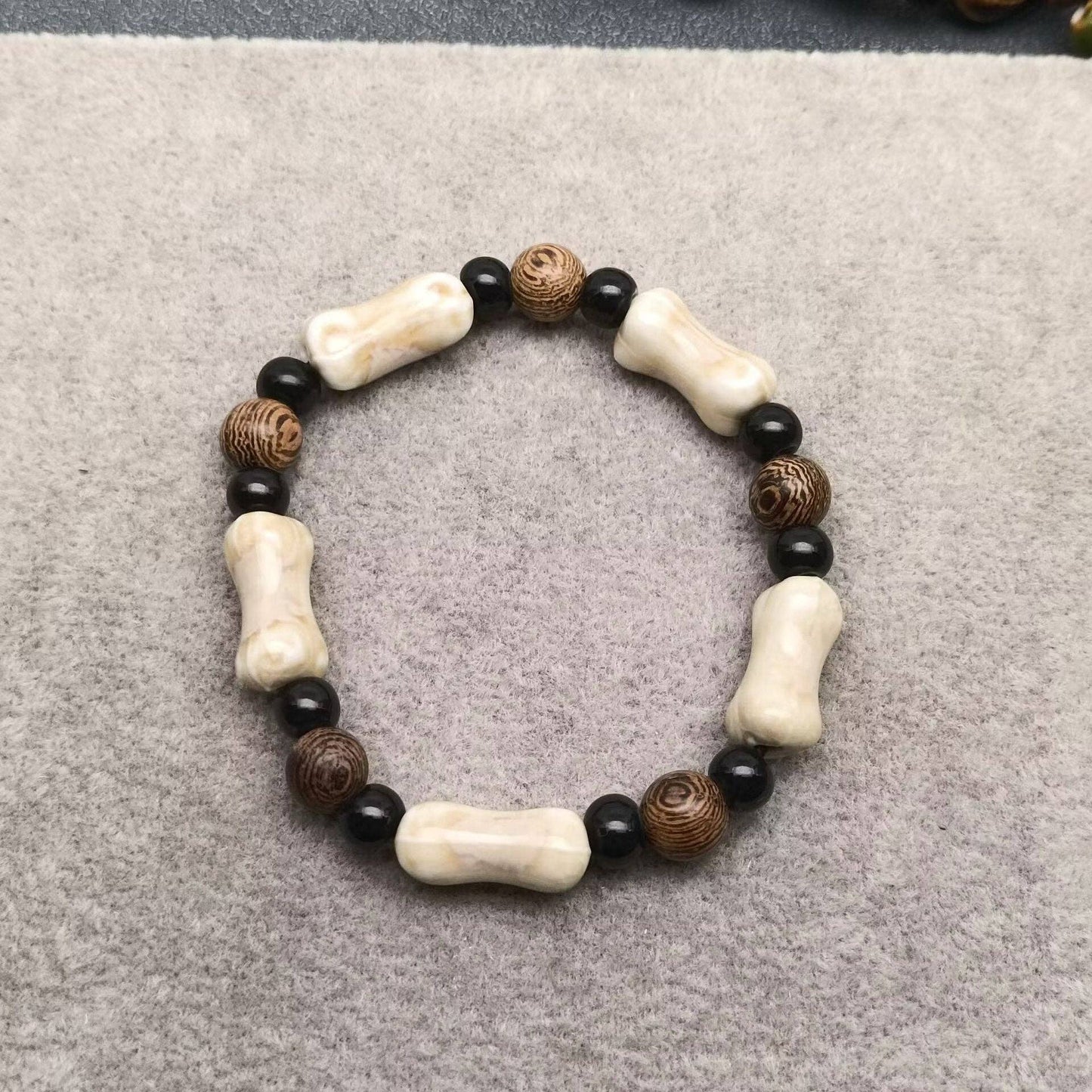 Multi-style Handmade Ceramic Beaded Elastic Rope Bracelet