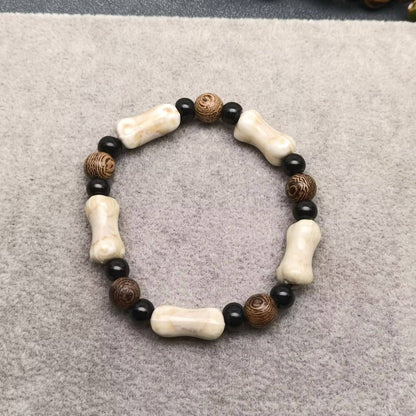 Multi-style Handmade Ceramic Beaded Elastic Rope Bracelet