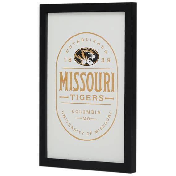 University of Missouri Badge Framed Wood Wall Decor
