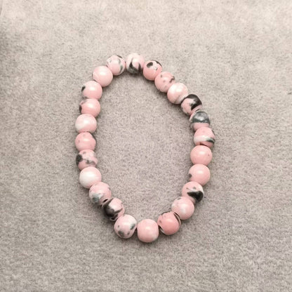Multi-style Handmade Ceramic Beaded Elastic Rope Bracelet