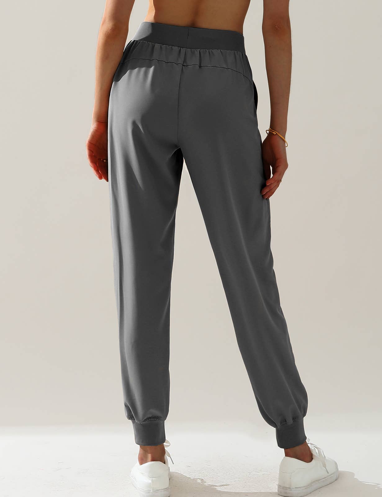 Elastic Band Waist With Side Pocket Pants