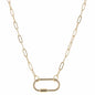 16" Matte Gold Carabiner Necklace, 3" Ext.