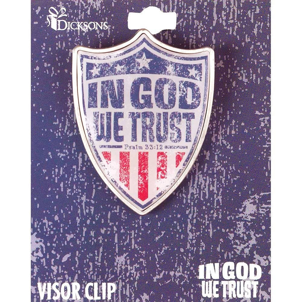 VISOR CLIP-IN GOD WE TRUST SHIELD METAL
