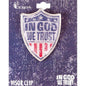 VISOR CLIP-IN GOD WE TRUST SHIELD METAL