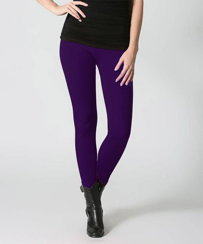 Solid full-length leggings