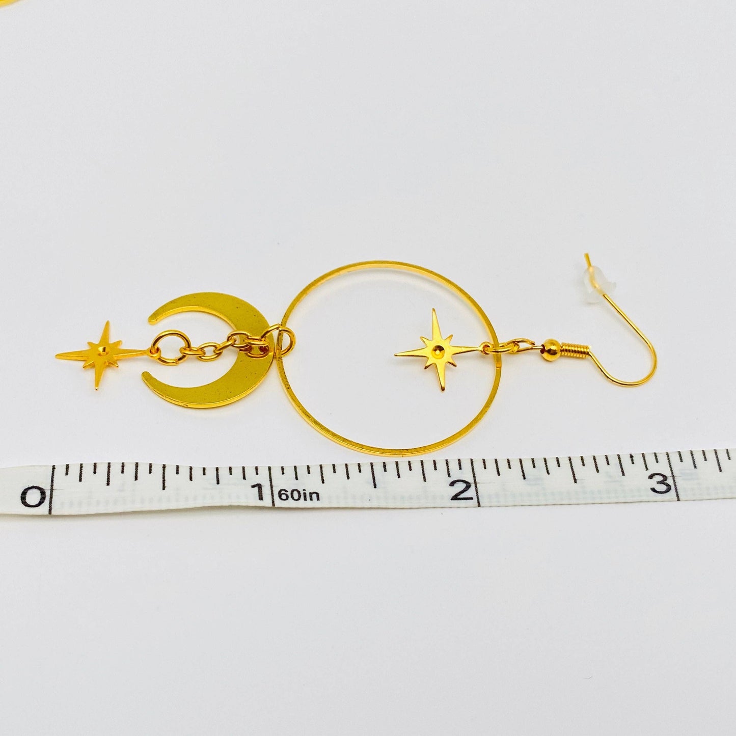 Fashion Star Moon Big Circle Earring - MS