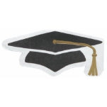 Slant Die Cut Napkins Set of 20 Graduation Hat 6" x 2.5"