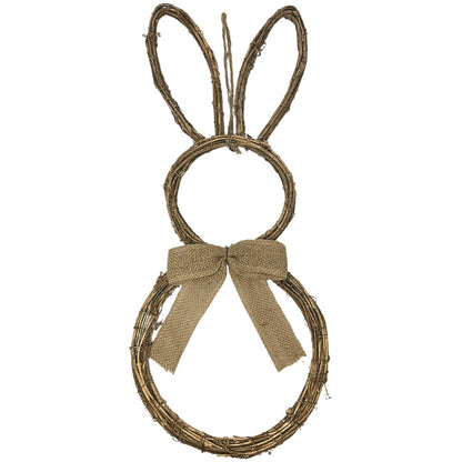 Metallic Brushed Shabby Chic Vine Bunny 20.5"